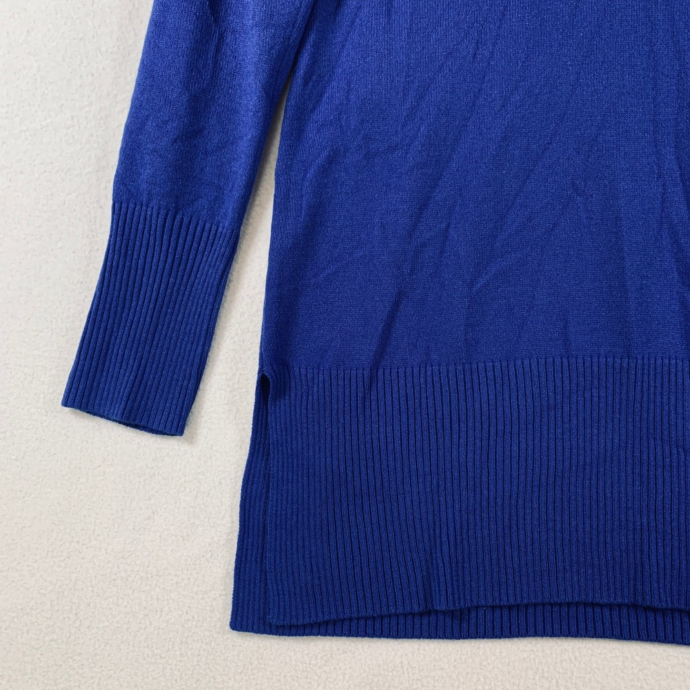 NWT New York &‎ Company Women's Pullover Hooded Knit Tunic Sweater Royal Blue S - Picture 9 of 12